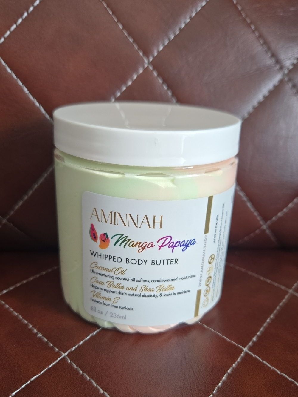Aminnah Mango Papaya Whipped Body Butter - Multi-Color